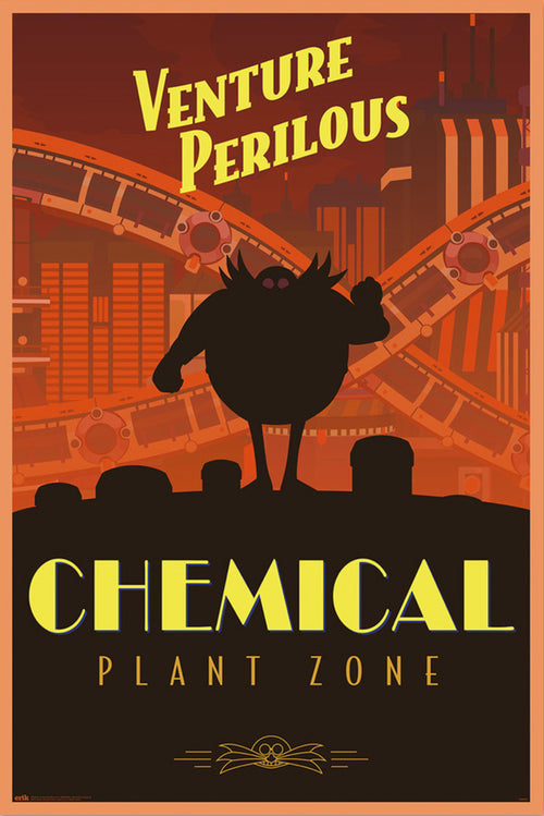 Póster Sonic The Hedgehog Venture Perilous Chemical Plant Zone 61x91 5cm Grupo Erik GPE5809 | Yourdecoration.es