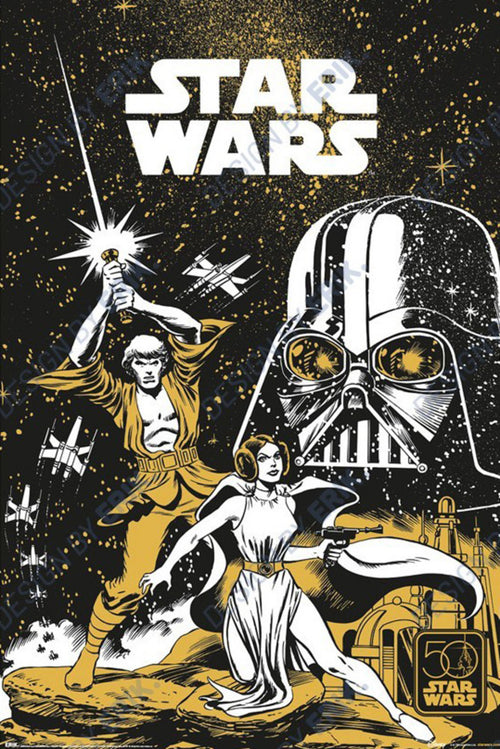 Poster Star Wars 50Th Anniversary 61x91 5cm GPE6088 | Yourdecoration.es
