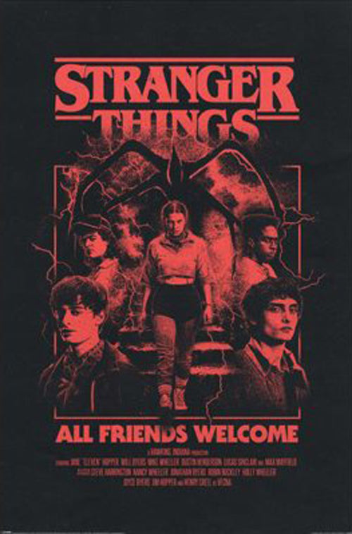 Poster Stranger Things 5 All Friends Welcome 61x91 5cm PP2500890 | Yourdecoration.es