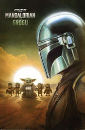 Poster The Mandalorian And Grogu Sunset 61x91 5cm PP2512118 | Yourdecoration.es