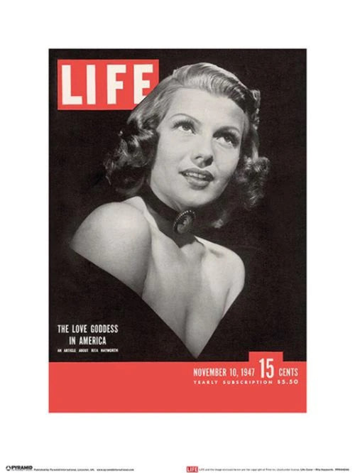 Reproducción de arte Time Life Life Cover Rita Hayworth 30x40cm Pyramid PPR44046 | Yourdecoration.es