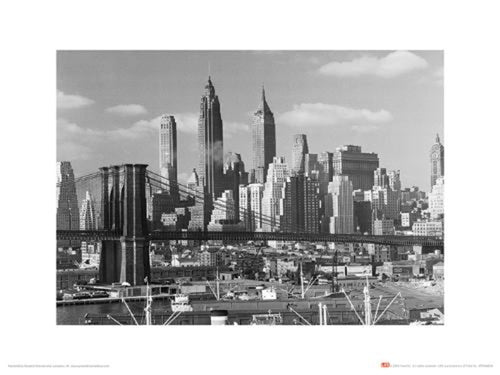 Reproducción de arte Time Life Lower Manhattan Skyline 1948 40x30cm Pyramid PPR44238 | Yourdecoration.es