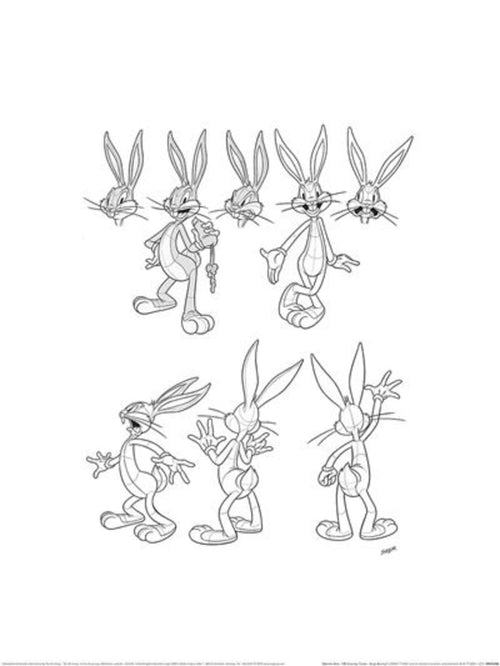 Reproducción de arte Wb100 Looney Tunes Bugs Bunny 30x40cm Pyramid PPR54388 | Yourdecoration.es