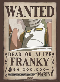 Abystyle Gbydco235 One Piece Wanted Franky Póster 38x52cm | Yourdecoration.es
