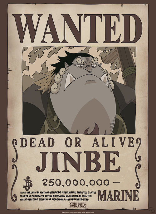 Abystyle Gbydco237 One Piece Wanted Jinbe Póster 38x52cm | Yourdecoration.es