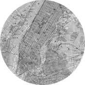 d1 056 komar map Fotomural Tejido No Tejido 125x125cm Redondo | Yourdecoration.es