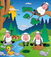 dimex sheep in forest Fotomural Tejido No Tejido 225x250cm 3 Tiras 03143688 8367 45c7 aeae 6cde1dd08956 | Yourdecoration.es