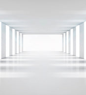dimex white corridor Fotomural Tejido No Tejido 225x250cm 3 Tiras | Yourdecoration.es