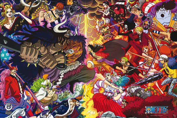 ONE PIECE 1000 LOGS 卓上屏風 Póster One Piece 1000 Logs Final Fight 91,5x61cm
