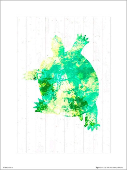 GBeye Seaside Turtle Green Reproducción de arte | Yourdecoration.es