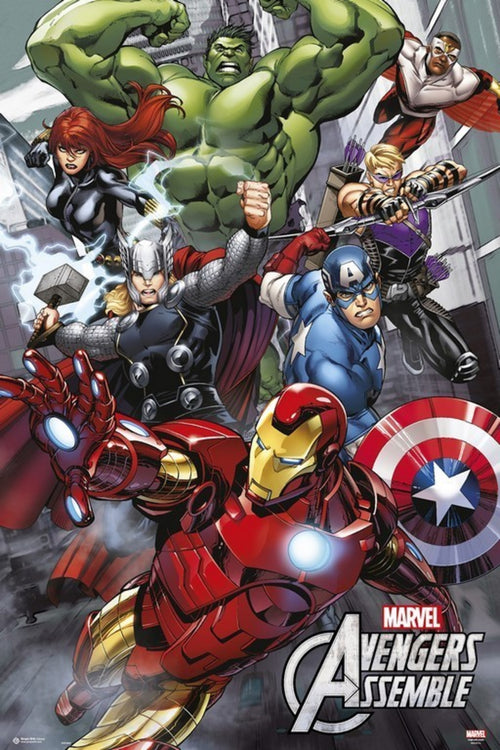 Grupo Erik GPE4802 Marvel Avengers Assemble Póster 61X91,5cm | Yourdecoration.es