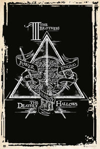 Grupo Erik GPE5320 Harry Potter Deathly Hallows Symbol Póster 61X91,5cm | Yourdecoration.es