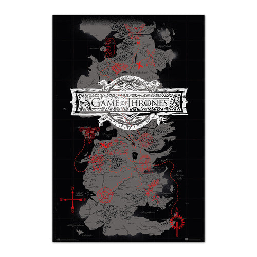 Grupo Erik GPE5513 Game Of Thrones Map Póster 61X91,5cm | Yourdecoration.es