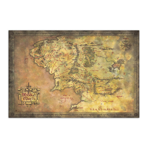 Grupo Erik Gpe5632 Lord Of The Rings Map Of Middle Earth Póster 91 5X61cm | Yourdecoration.es
