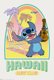 grupo erik gpe5733 stitch hawaii club surf Póster 61x91 5cm | Yourdecoration.es