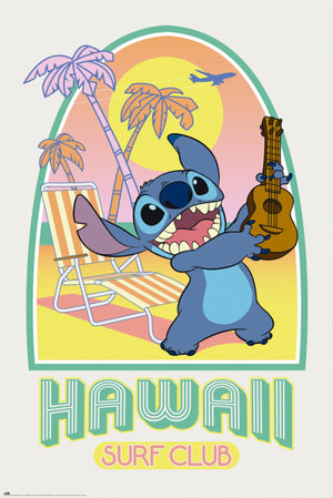 grupo erik gpe5733 stitch hawaii club surf Póster 61x91 5cm | Yourdecoration.es