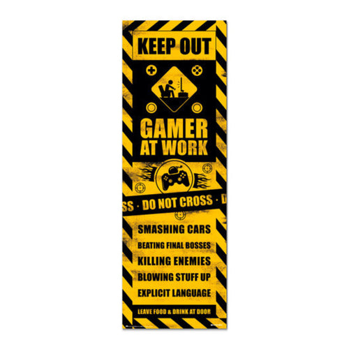 Grupo Erik PPGE8093 Gameration Gaming Caution Póster 53X158cm | Yourdecoration.es