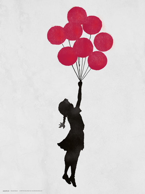 Grupo Erik Brandalised Girl Floating Original Reproducción de arte 30X40cm | Yourdecoration.es