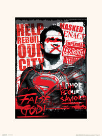 Grupo Erik Dc Batman V Superman Superman False God Reproducción de arte 30X40cm | Yourdecoration.es