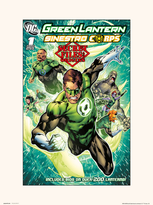 Grupo Erik Dc Comics Green Lantern Sinestro Corps 1 Reproducción de arte 30X40cm | Yourdecoration.es
