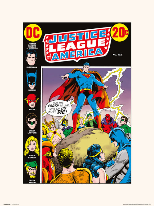 Grupo Erik Dc Comics Justice Leage Of America 102 Reproducción de arte 30X40cm | Yourdecoration.es