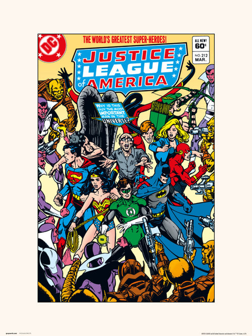 Grupo Erik Dc Comics Justice Leage Of America 212 Reproducción de arte 30X40cm | Yourdecoration.es