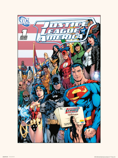 Grupo Erik Dc Comics Justice Leage Of America Volume 2 No.1 Reproducción de arte 30X40cm | Yourdecoration.es