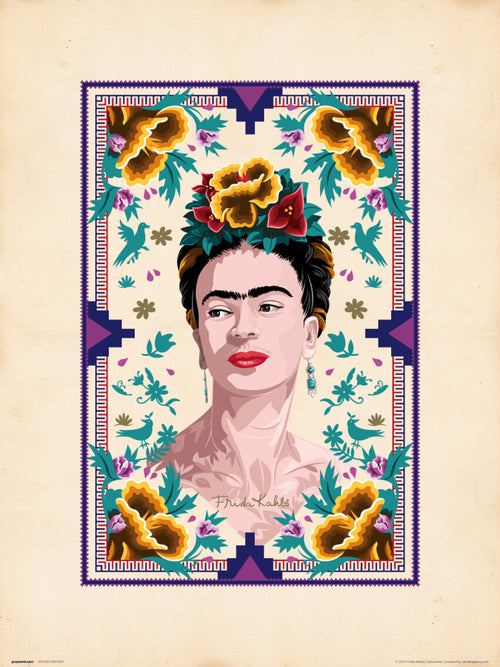 Grupo Erik Frida Kahlo Illustration Reproducción de arte 30X40cm | Yourdecoration.es