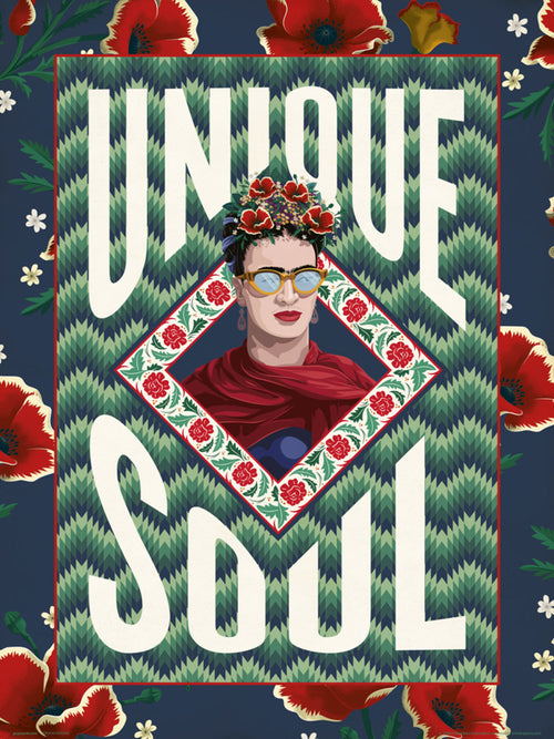 Grupo Erik Frida Kahlo Unique Soul Reproducción de arte 30X40cm | Yourdecoration.es