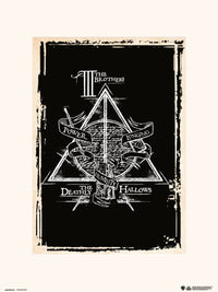 Grupo Erik Harry Potter Deathly Hallows Symbol Reproducción de arte 30X40cm | Yourdecoration.es