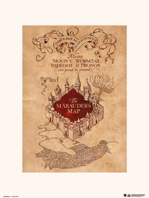 Grupo Erik Harry Potter The Marauders Map Reproducción de arte 30X40cm | Yourdecoration.es
