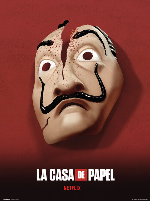Grupo Erik La Casa De Papel Mascara Reproducción de arte 30X40cm | Yourdecoration.es