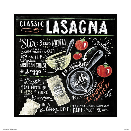 Grupo Erik Lily And Val Classic Lasagna Reproducción de arte 30X30cm | Yourdecoration.es