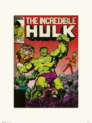 Grupo Erik Marvel Hulk 314 Reproducción de arte 30X40cm | Yourdecoration.es