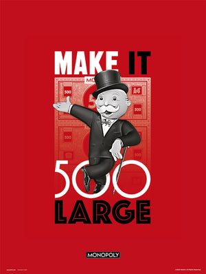 Grupo Erik Monopoly Make It 500 Large Reproducción de arte 30X40cm | Yourdecoration.es