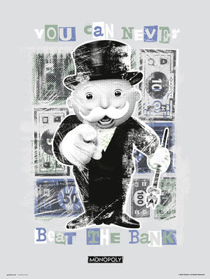 Grupo Erik Monopoly You Can Never Beat The Bank Reproducción de arte 30X40cm | Yourdecoration.es