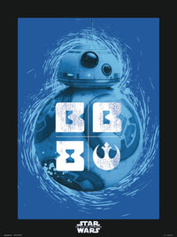 Grupo Erik Star Wars Episode Ix Bb 8 Blue Reproducción de arte 30X40cm | Yourdecoration.es