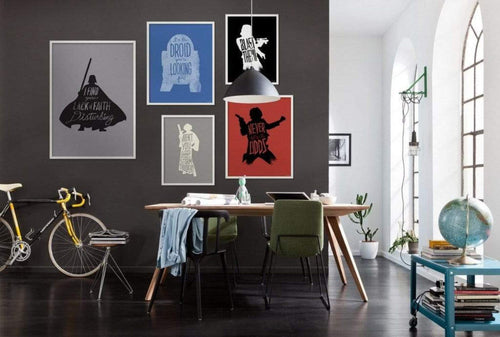 Komar Star Wars Silhouette Quotes Leia Reproducción de arte 30x40cm Interieur | Yourdecoration.es