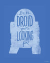 Komar Star Wars Silhouette Quotes R2D2 Reproducción de arte 40x50cm | Yourdecoration.es