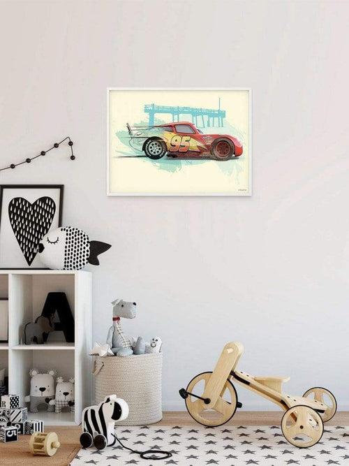 Komar Cars Lightning McQueen Reproducción de arte 70x50cm Sfeer | Yourdecoration.es