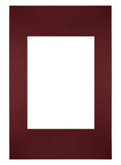 Paspartú Tamaño del Marco 20x30 cm - Tamaño de la Foto 13x18 cm - Vino Rojo