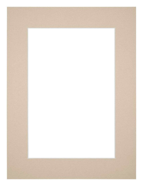 Paspartú 75x98 cm - Apertura de foto 60x80 cm - Beige - Para marcos y fotos