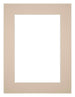 Paspartú 75x98 cm - Apertura de foto 60x80 cm - Beige - Para marcos y fotos
