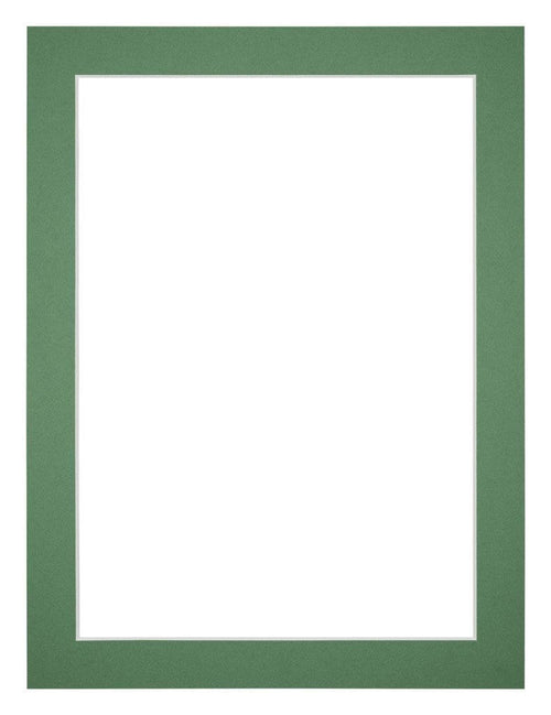 Paspartú 30x40 cm - Apertura de foto 25x35 cm - Bosque Verde - Para marcos y fotos