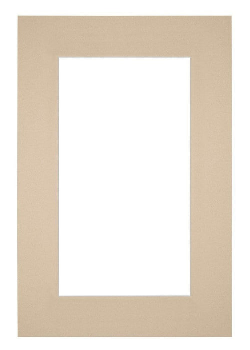 Paspartú 61x91,5 cm - Apertura de foto 50x70 cm - Beige - Para marcos y fotos