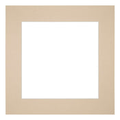 Paspartú 40x40 cm - Apertura de foto 20x20 cm - Beige - Para marcos y fotos
