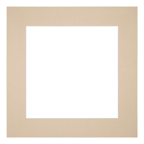 Paspartú 40x40 cm - Apertura de foto 20x20 cm - Beige - Para marcos y fotos