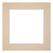 Paspartú 40x40 cm - Apertura de foto 20x20 cm - Beige - Para marcos y fotos