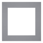 Paspartú 40x40 cm - Apertura de foto 20x20 cm - Gris - Para marcos y fotos