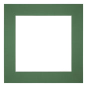 Paspartú Tamaño del Marco 50x50 cm - Tamaño de la Foto 30x30 cm - Bosque Verde